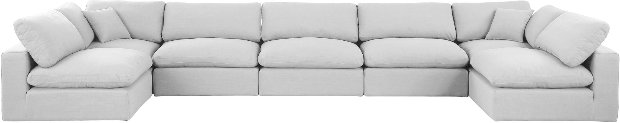 Comfy - 7 Piece Linen Modular Armless Sectional