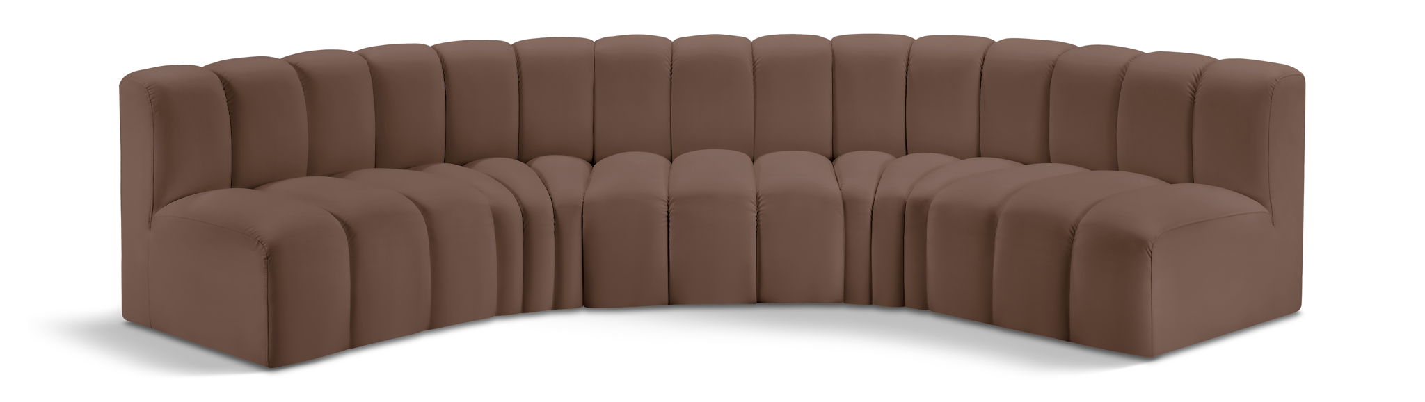 Arc - Faux Leather 5 Piece U-Shaped Modular Sofa