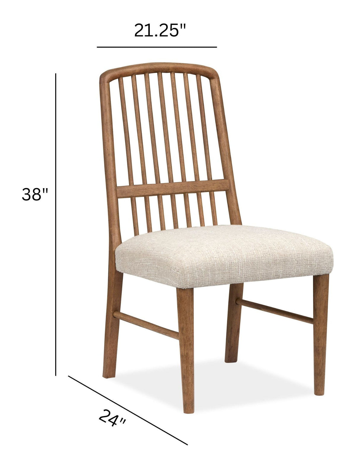 Woodward - Wood Slat Back Side Chair (Set of 2) - Dark Clove / White