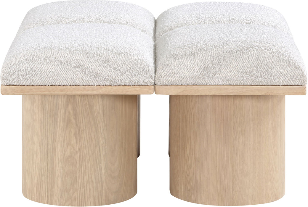 Pavilion - 4 Piece Modular Bench With Natural Base