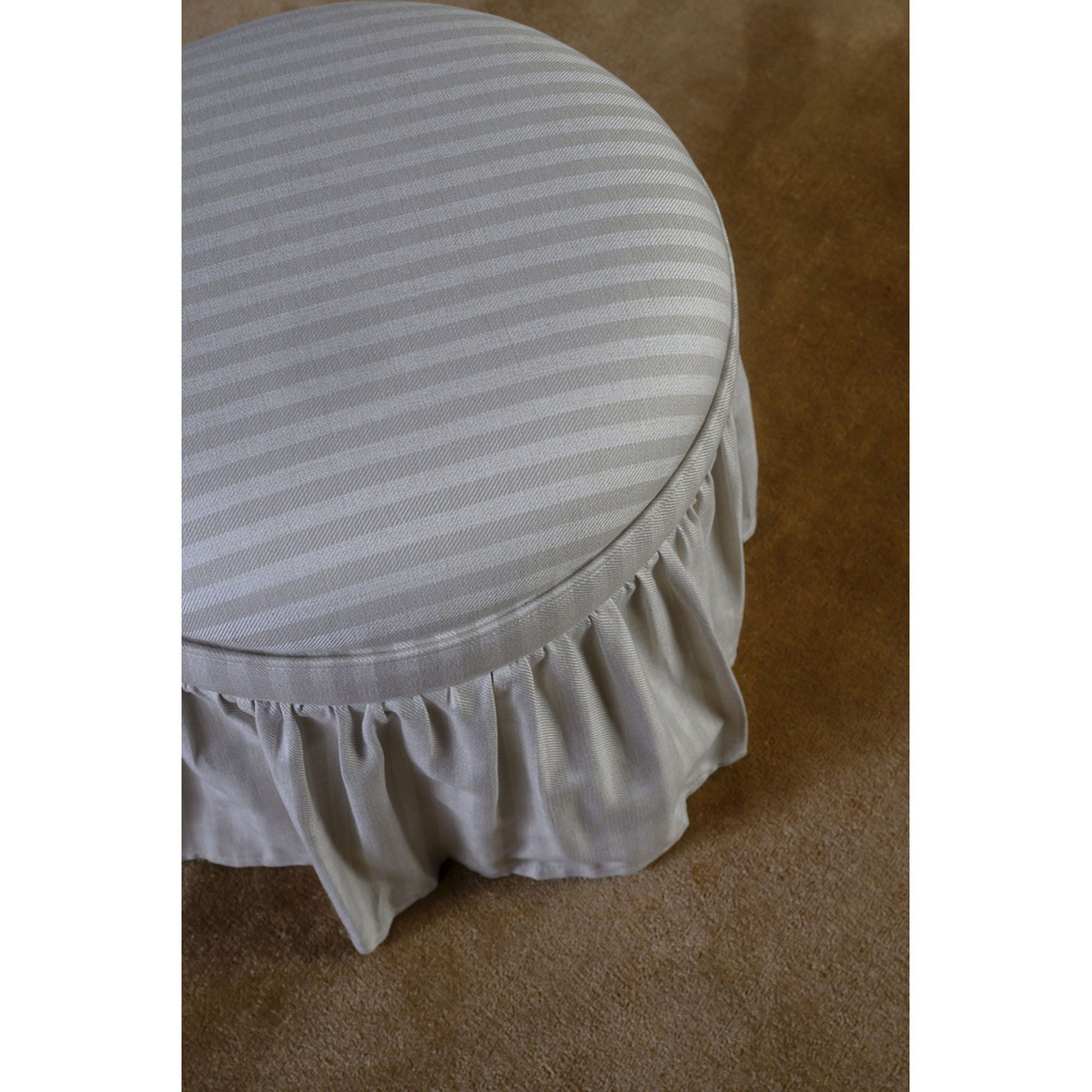 Heidi - Storage Ottoman Stripe - Beige