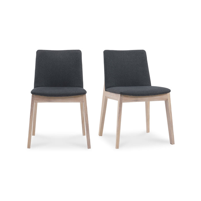 Deco - Oak Dining Chair (Set of 2) - Dark Gray
