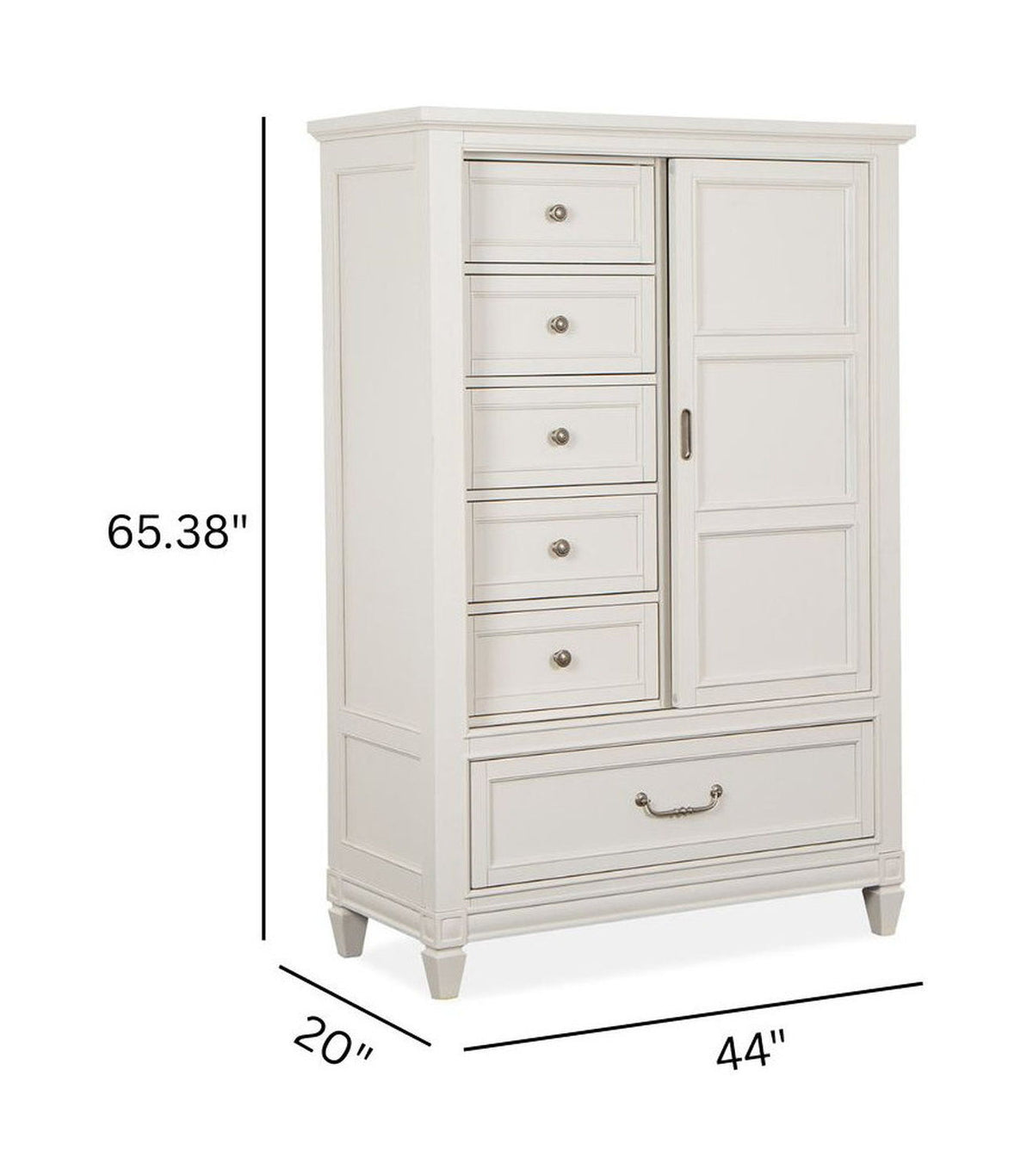 Willowbrook - Door Chest - Egg Shell White With Slight Rub Through
