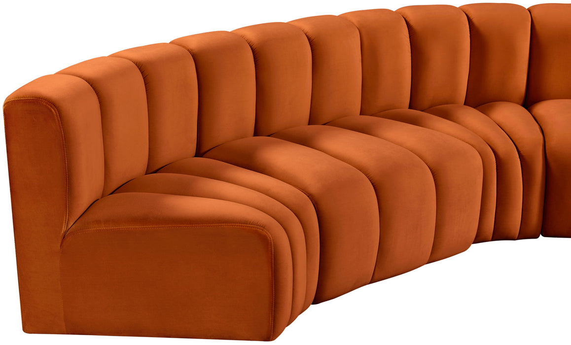 Arc - Velvet 7 Piece U-Shaped Modular Sofa