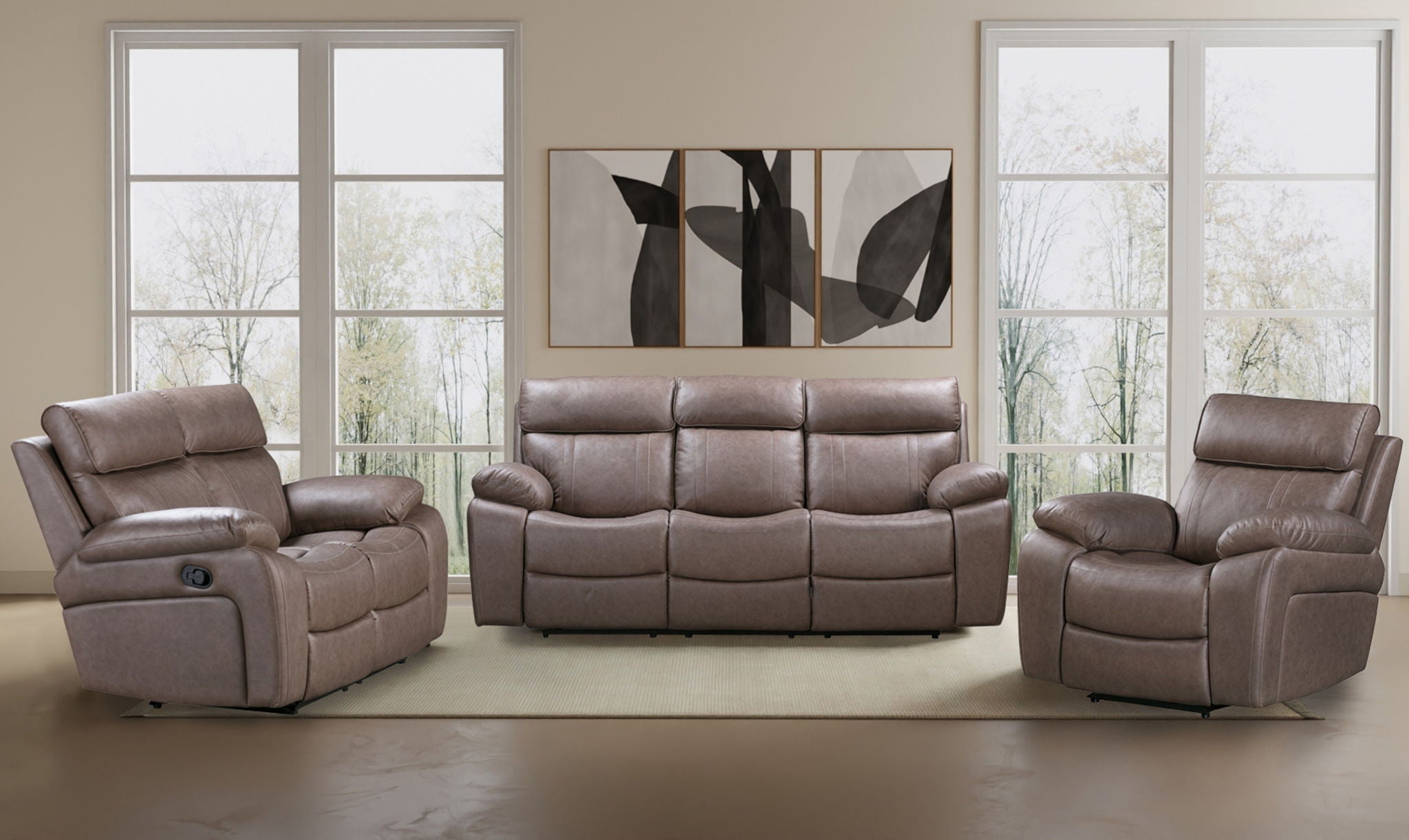 Theon - Manual Glider Reclining Sofa Set