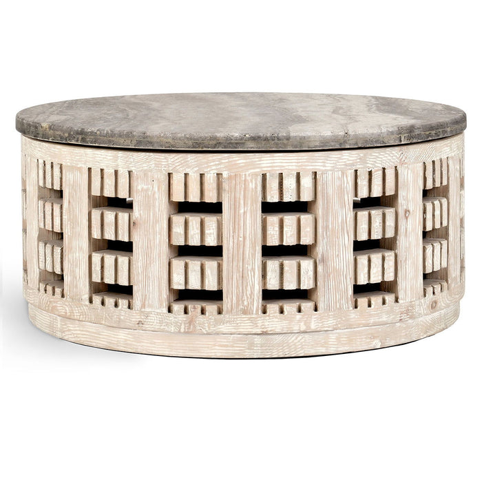 Becky - Round Coffee Table - Vintage Cream