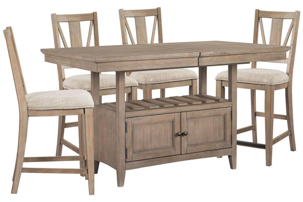 Paxton Place - Extendable Counter Height Dining Table Set