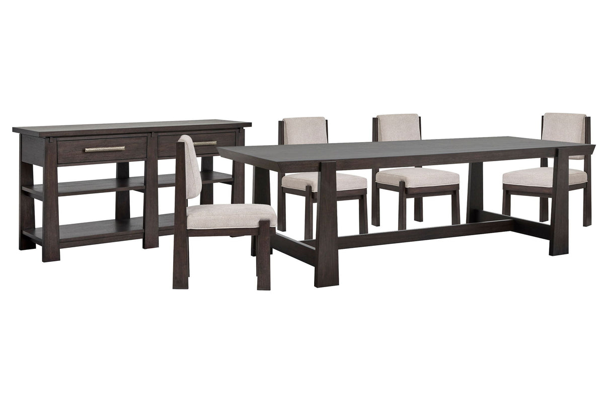 Tauren - Trestle Dining Table Set