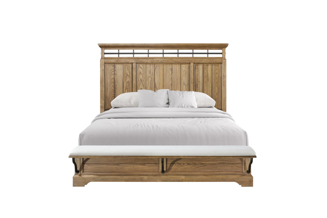 Bellamy Lane - Panel Bed With Bench
