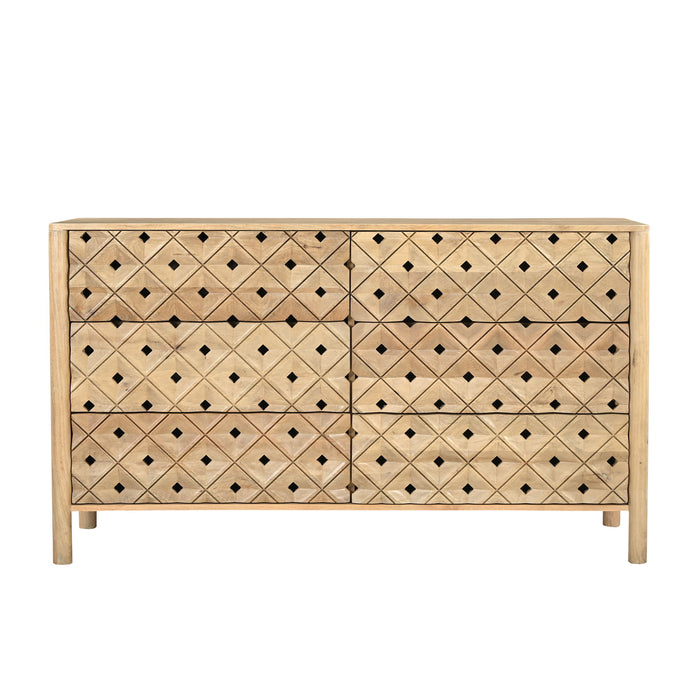 Fulton - 6 Drawer Dresser - Natural