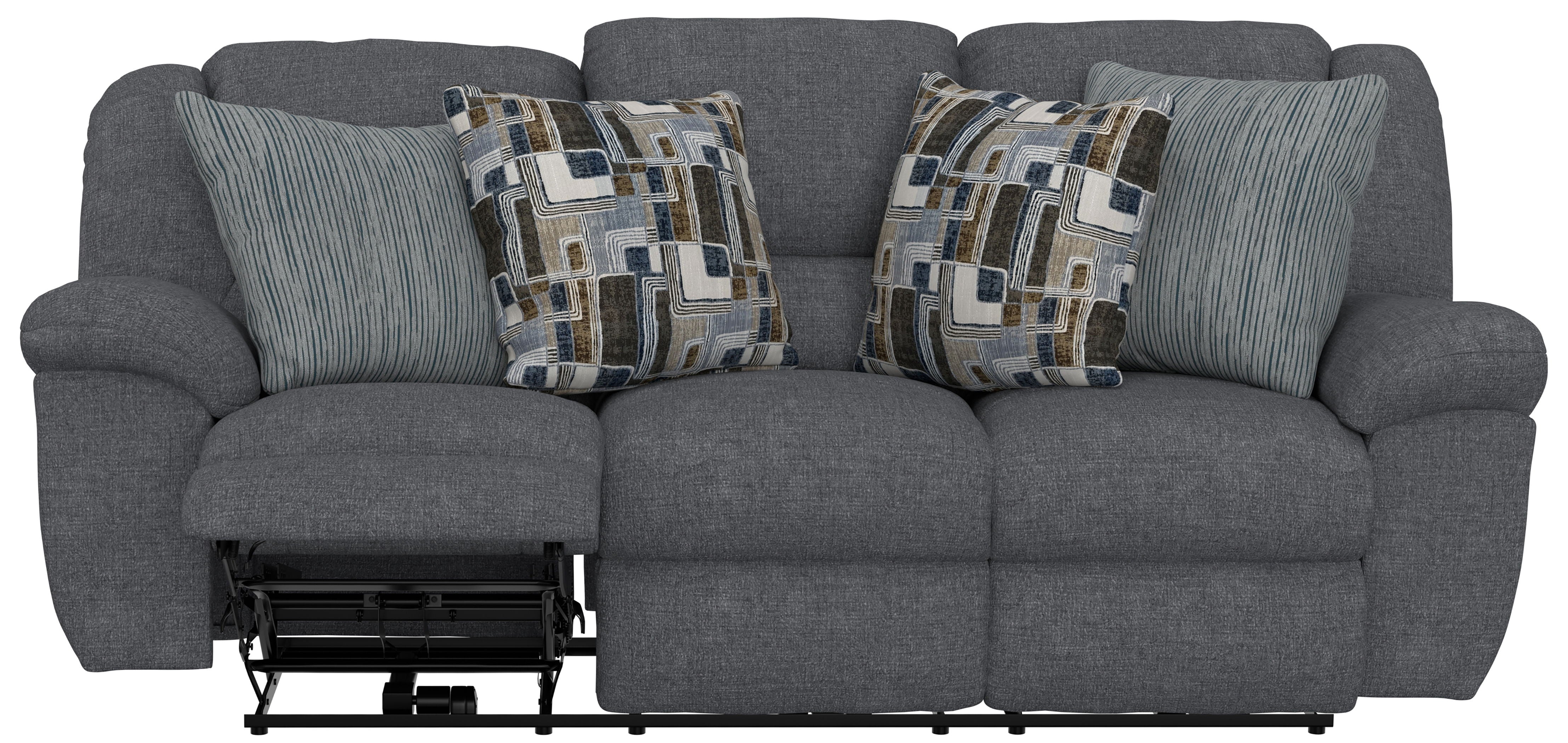 Trifecta - Sofa With 3 Recliners and Drop Down Table