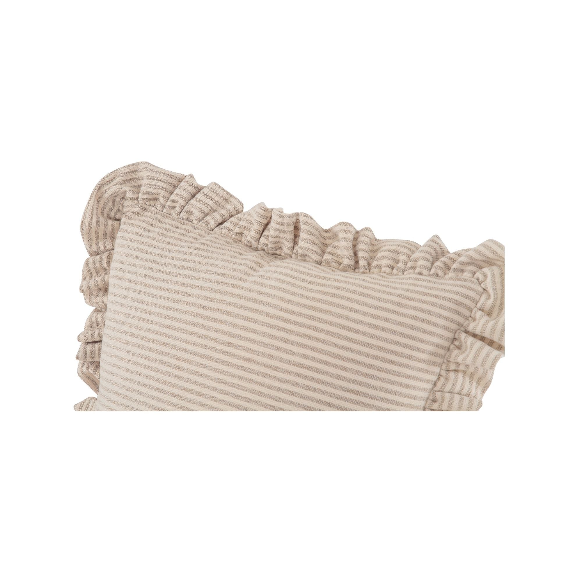 Betty - 25" Cushion - Beige Stripe