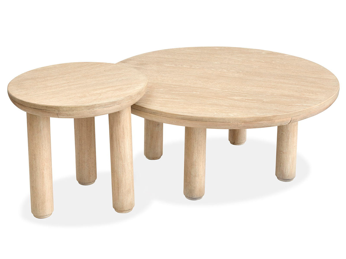 Sunset Cove - Nesting Cocktail Table With Casters - Sanibel Brown