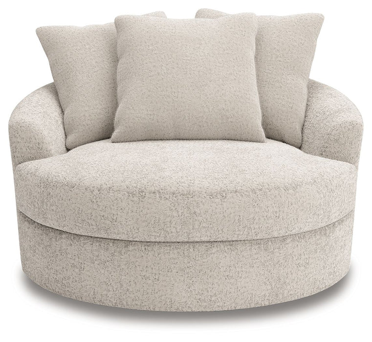 Cuddle Plush - Oversized Swivel Accent Chair - Arctic