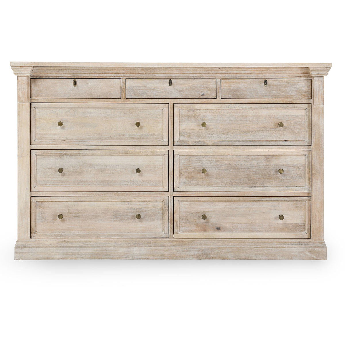 Adelaide - 9 Drawer Dresser - Natural Cream Wash
