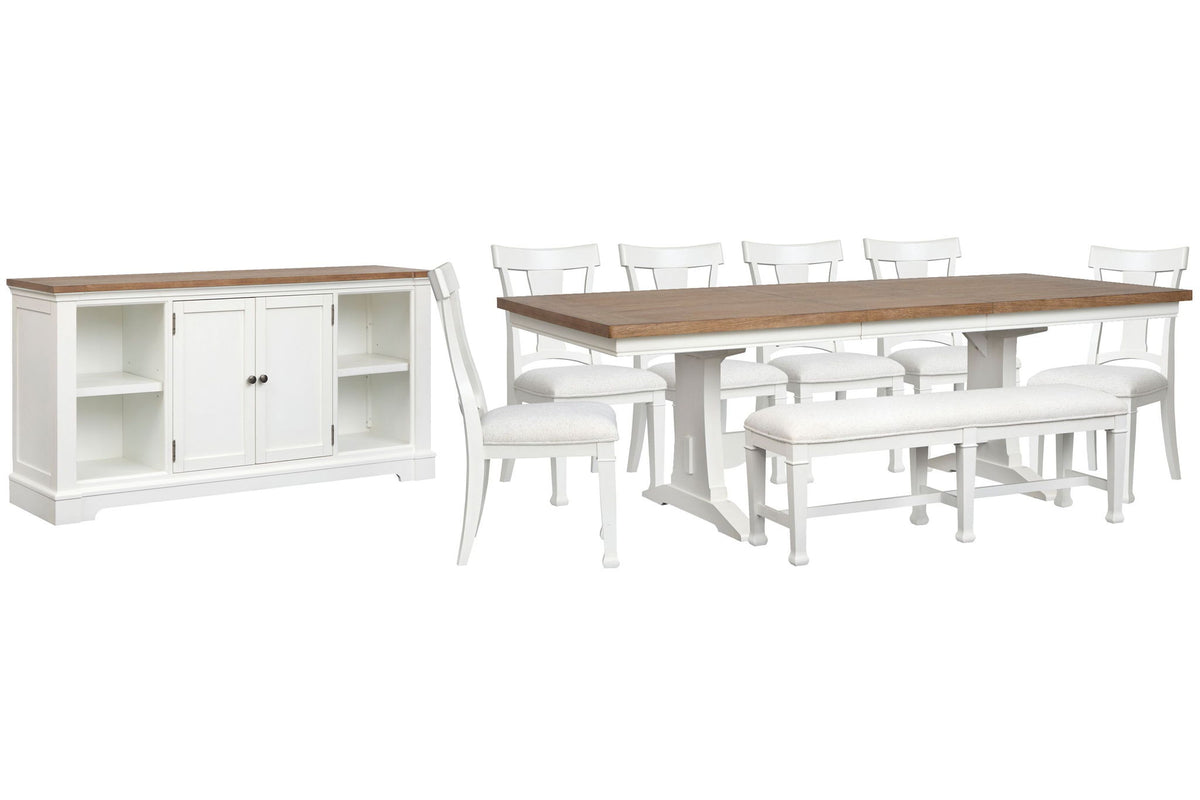 Kingston - Extendable Trestle Dining Table Set