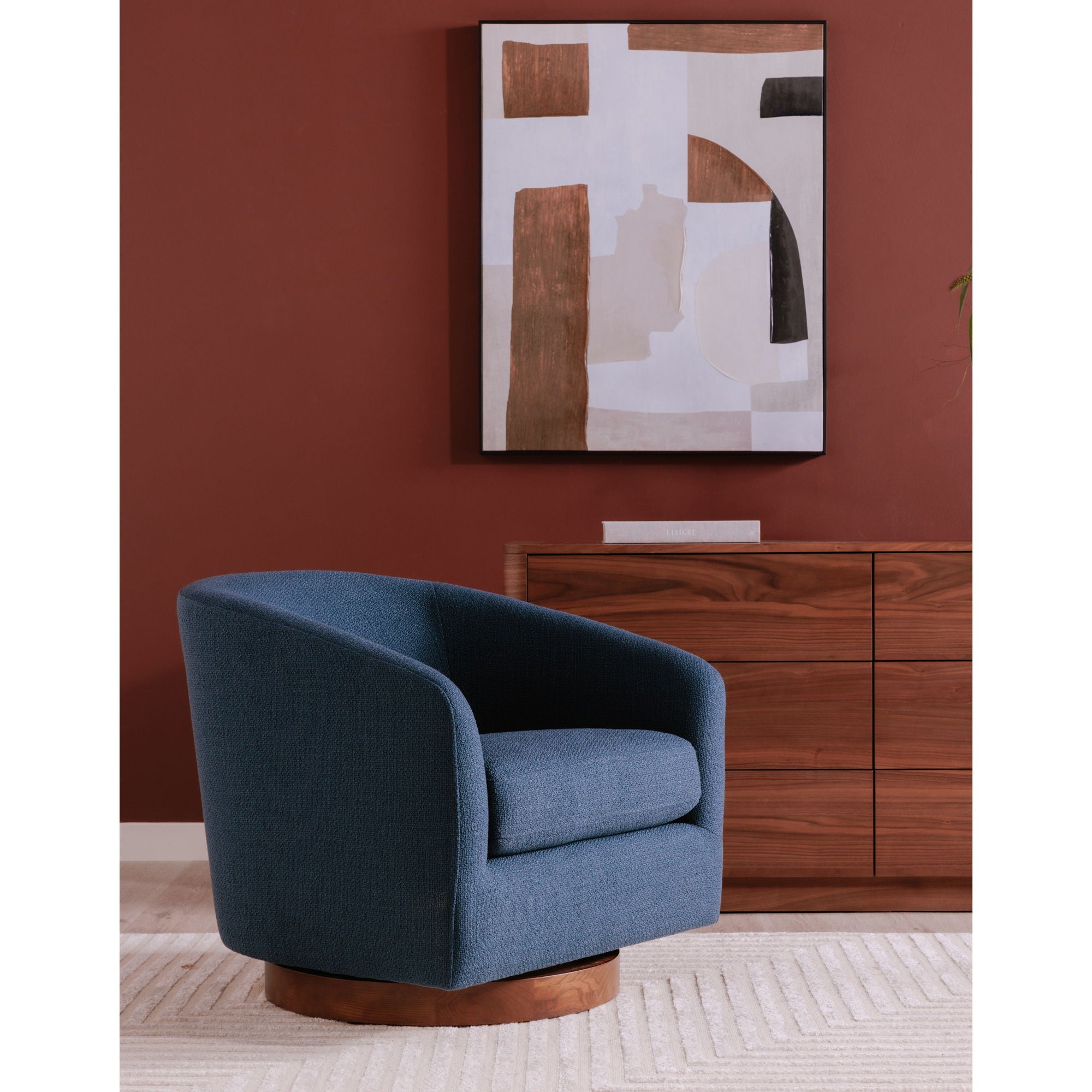 Oscy - Swivel Chair - Dark Atlantic