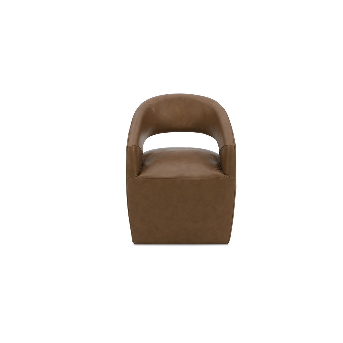 Barrow - Rolling Dining Chair Leather - Tan