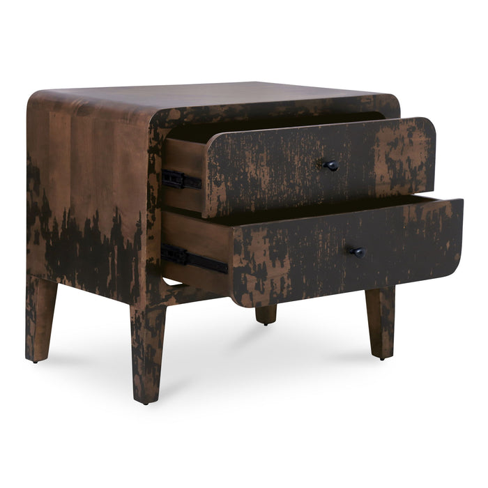 Iris - Nightstand - Distressed Black