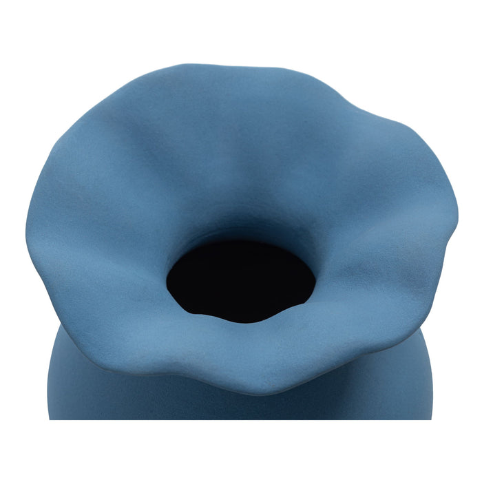 Ruffle - 12" Descorative Vessel - Light Blue