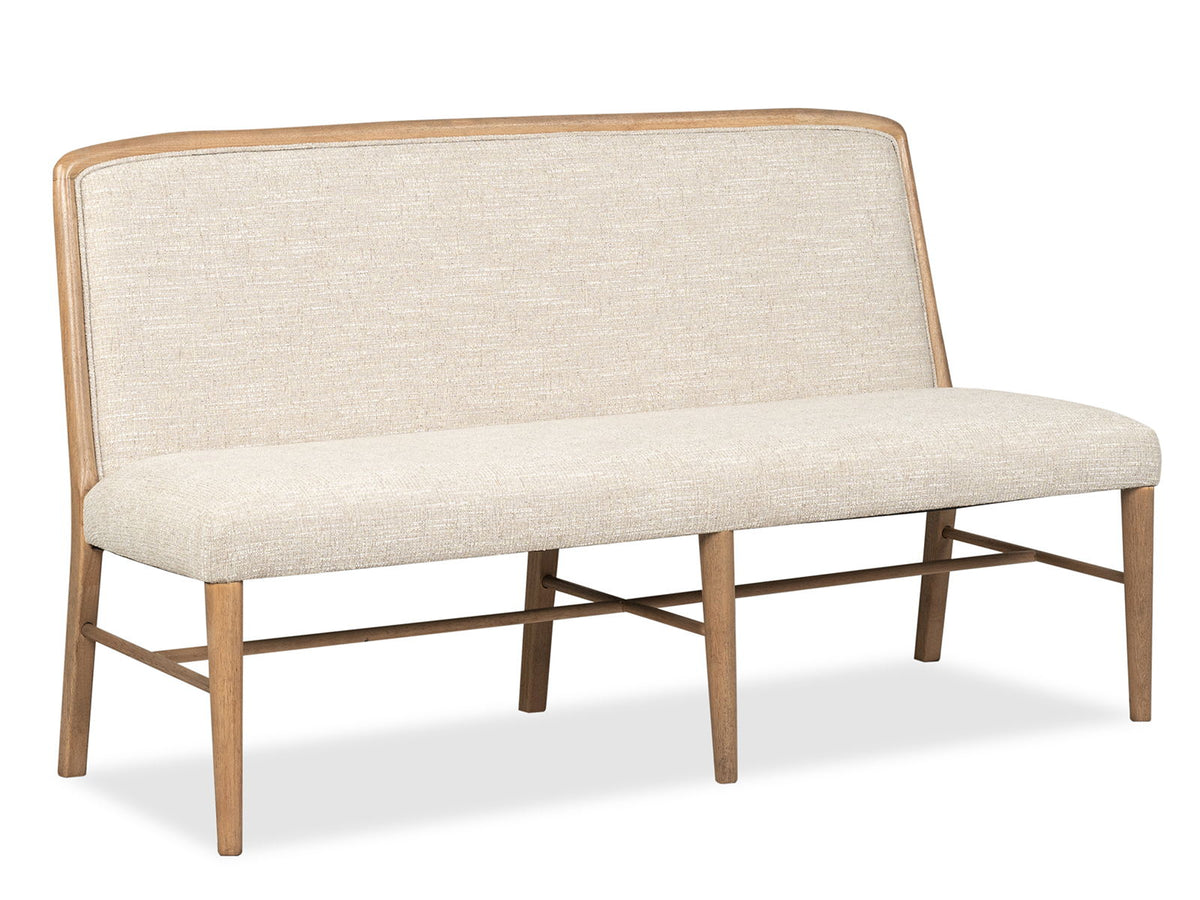 Woodward - Upholstered Bench - Dark Clove / White