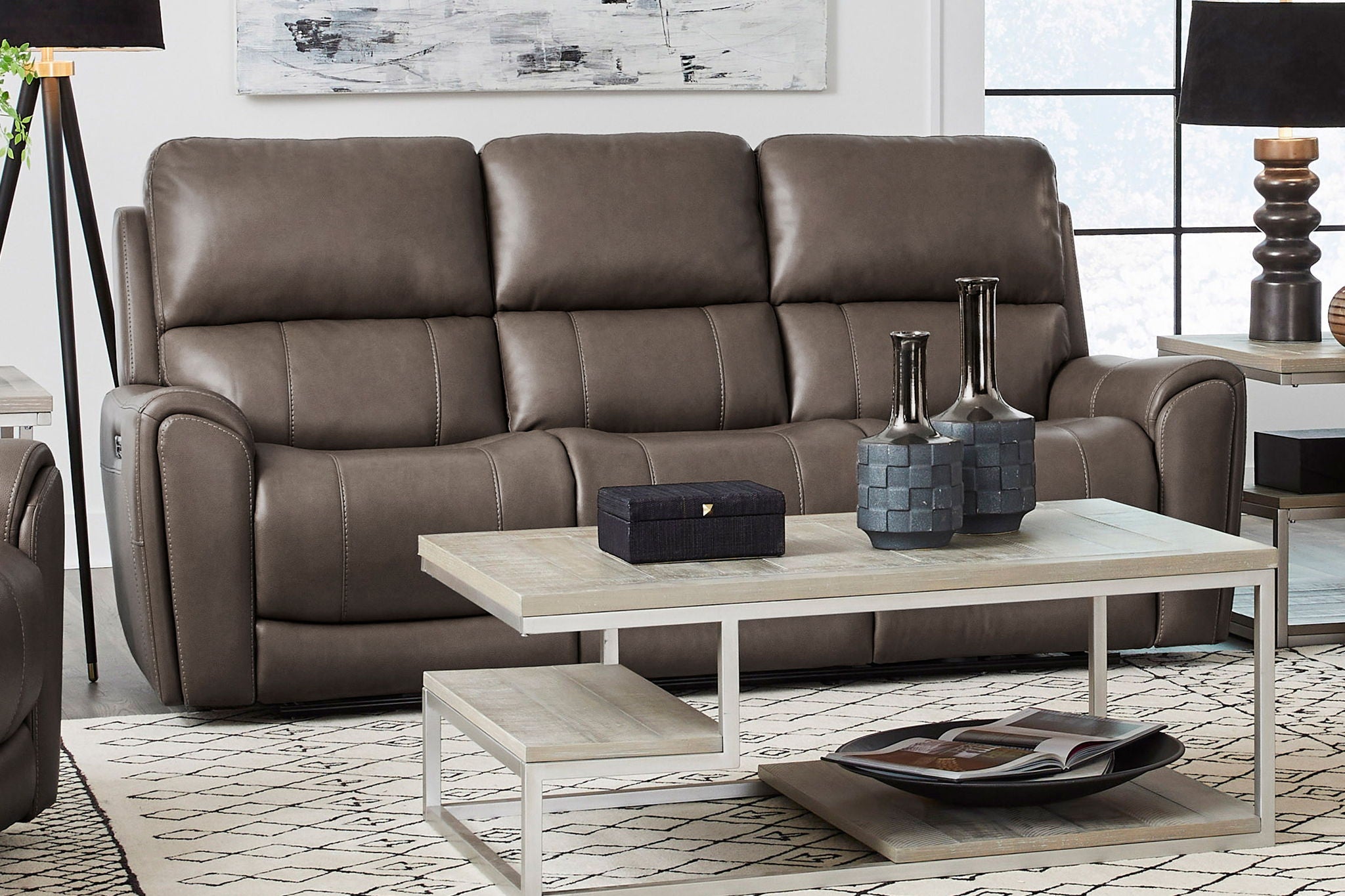 Hancock - Zero Gravity Power Reclining Sofa With Drop Down Table P3