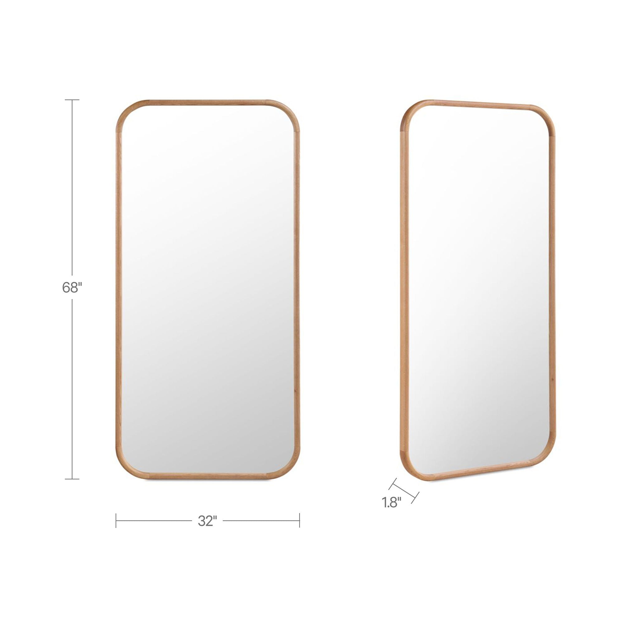 Kai - Floor Mirror - Oak