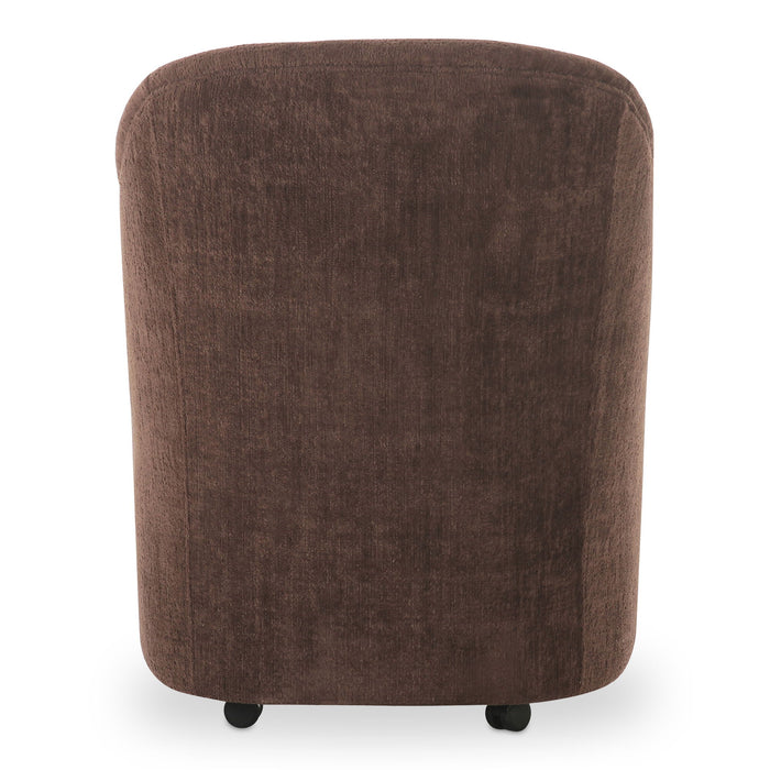 Drava - Rolling Dining Chair - Dark Brown