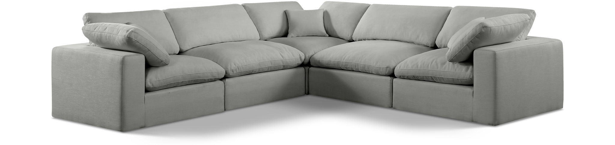 Comfy - 5 Piece Linen Modular Corner Sectional