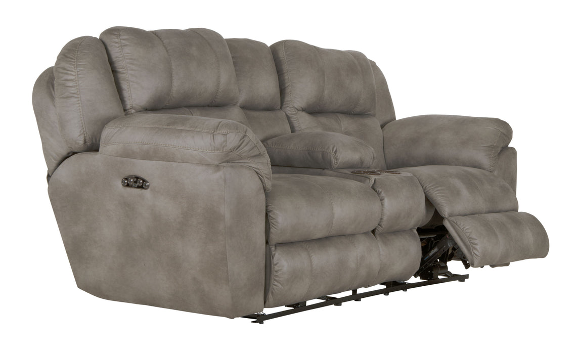 Ferrington - Power Lay Flat Reclining Console Loveseat with Power Adjustable Headrest