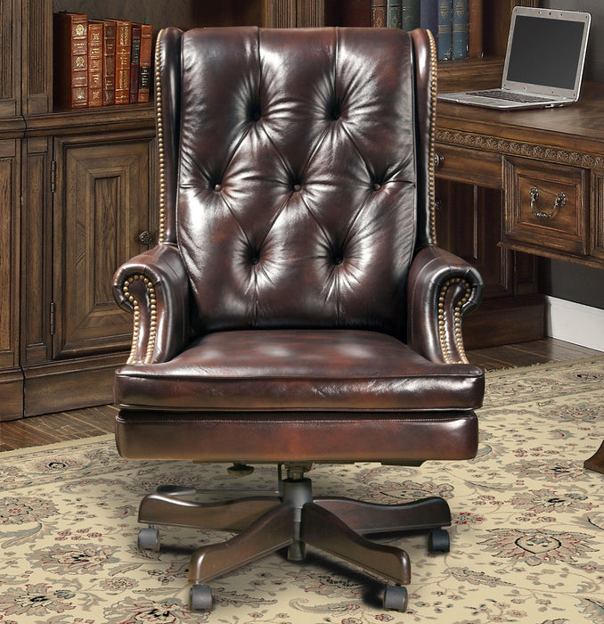 Dc#112-Ha - Desk Chair - Havana w/ Brown Base