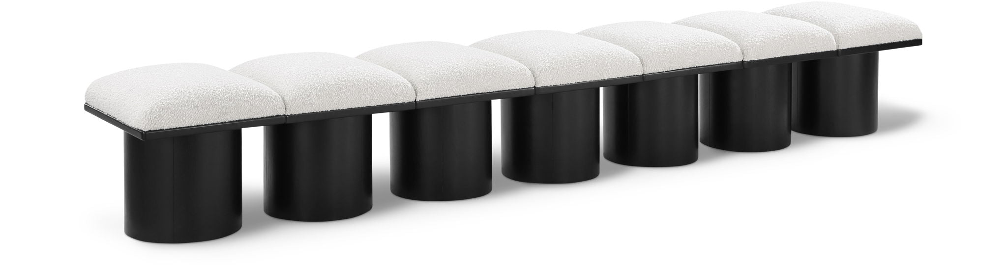 Pavilion - 7 Piece Modular Bench With Black Base