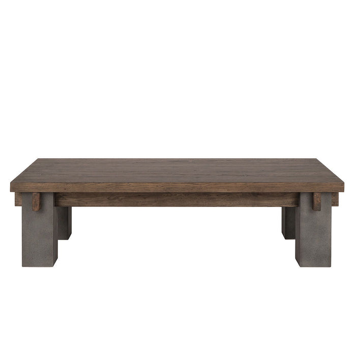 Dallas - Solid Wood Rectangle Coffee Table - Brown