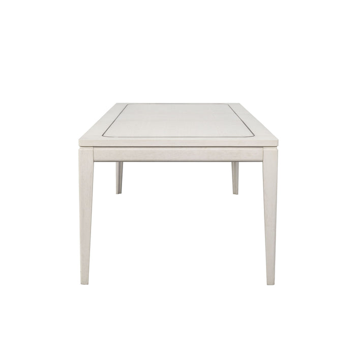Trilogy - Dining Table With Metal Inlay - Vanilla