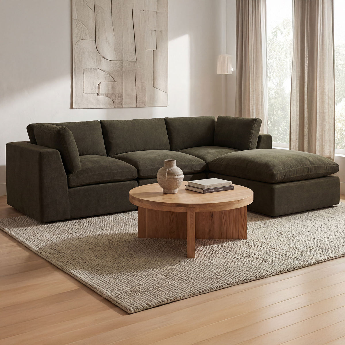 Cates - Slipper Chair - Dark Green