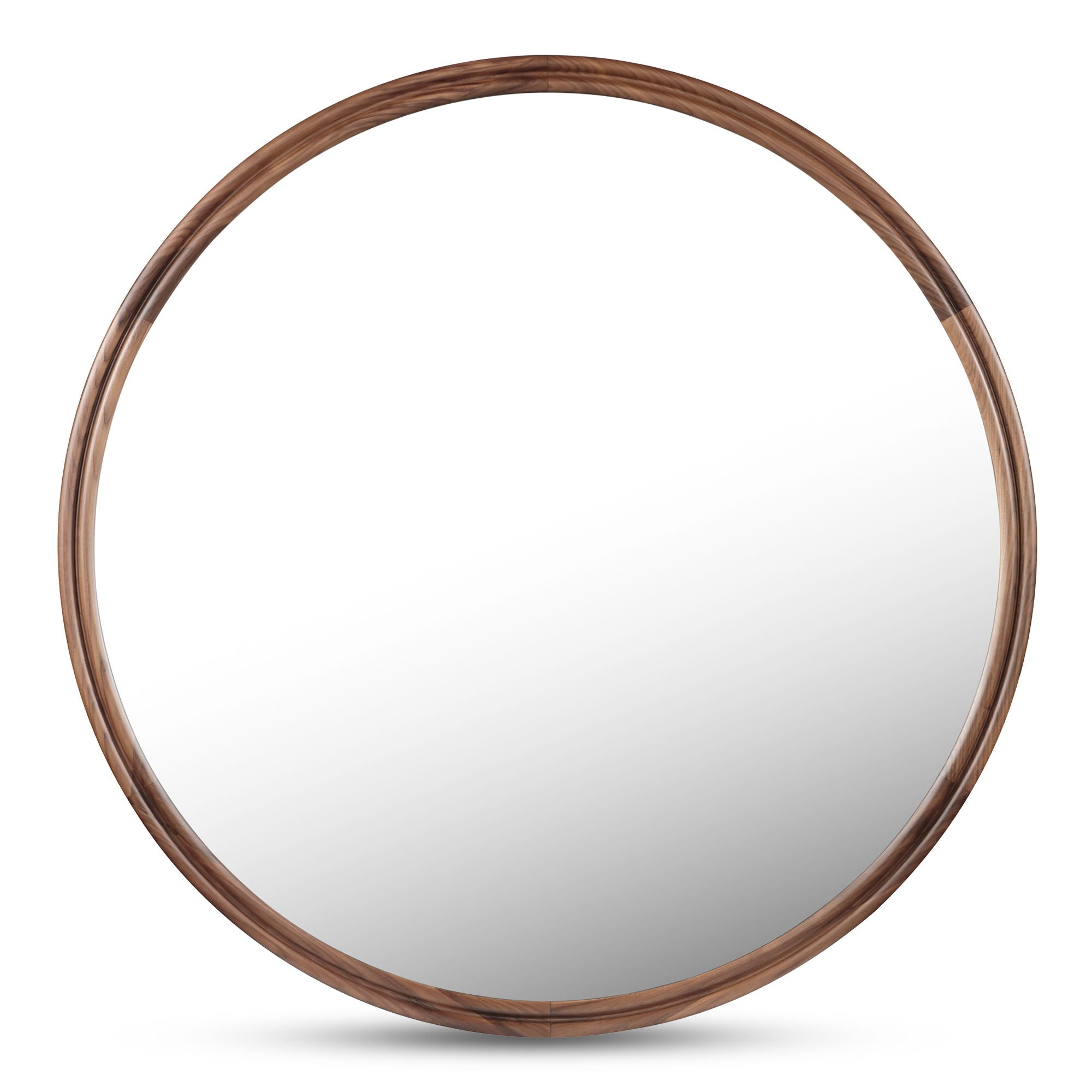 Alcott - Accent Round Mirror Small - Walnut