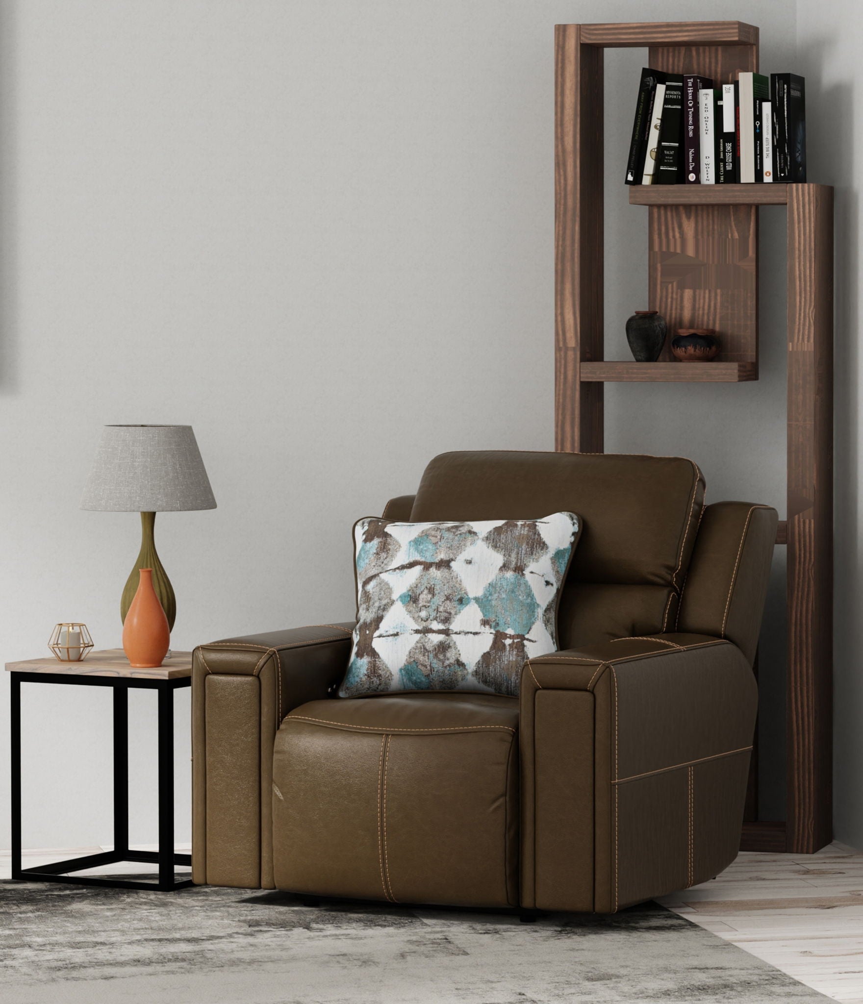 Arezzo - Power Headrest Power Lay Flat Recliner With Zero Gravity/Extended Ottoman