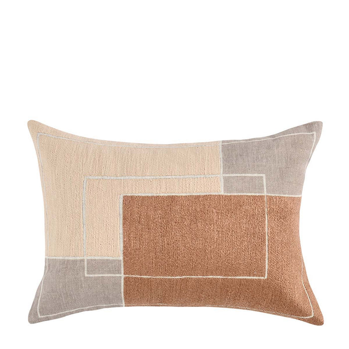 Modern Perspective - MP Reid Pillow - Taupe/Penny Brown