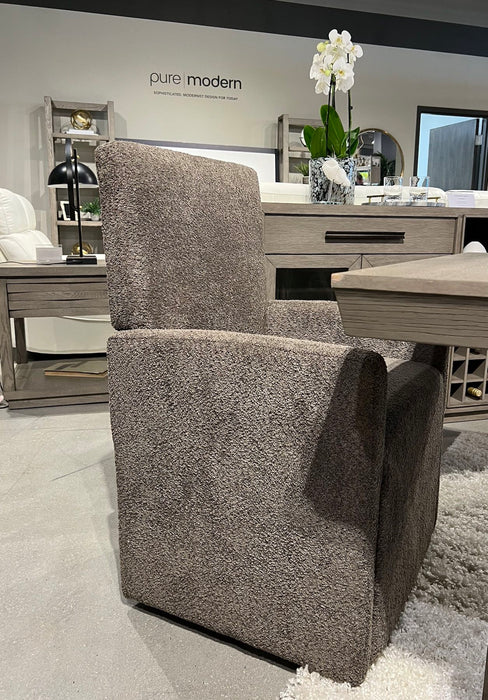 Pure Modern Dining - Upholstered Caster Chair - Himalaya Granite