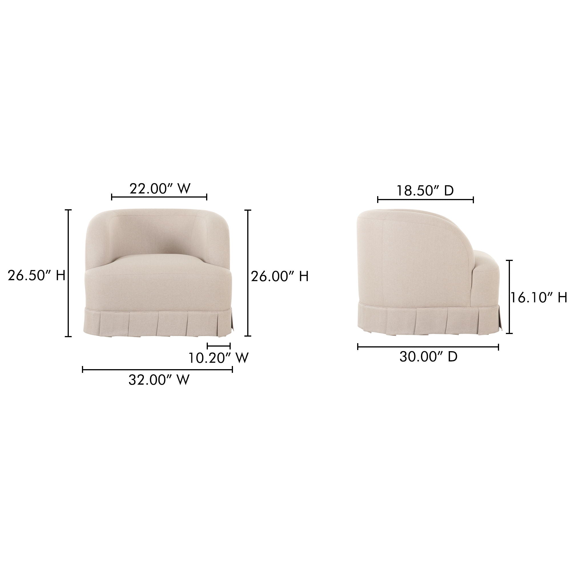 Maren - Swivel Chair - Beige
