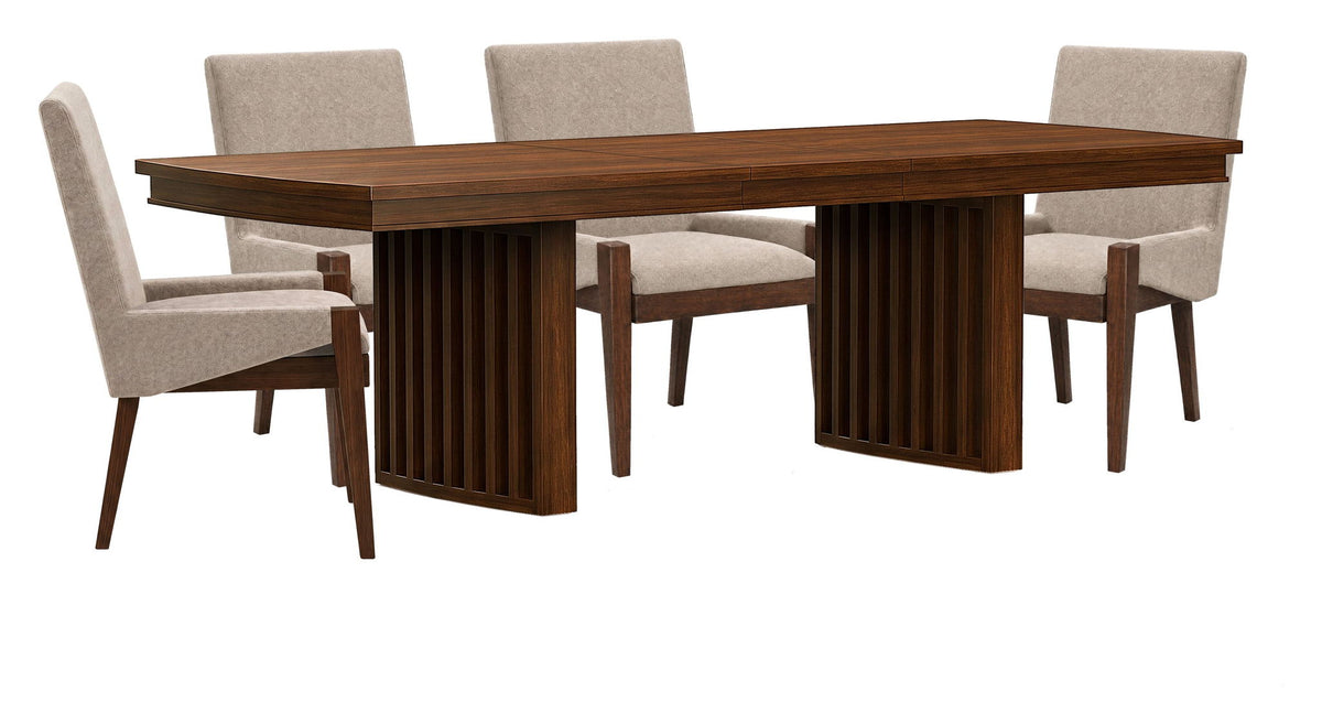 Reena - Extendable Trestle Dining Table Set