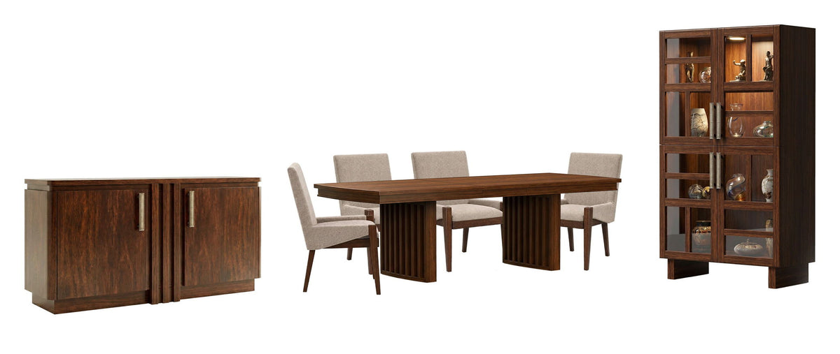 Reena - Extendable Trestle Dining Table Set