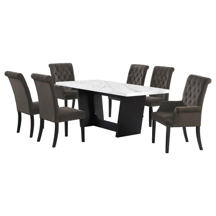 Sherry - Rectangular Marble Top Dining Table Set