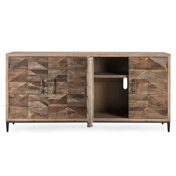 Maverick - 4 Door Sideboard - Brown/Natural