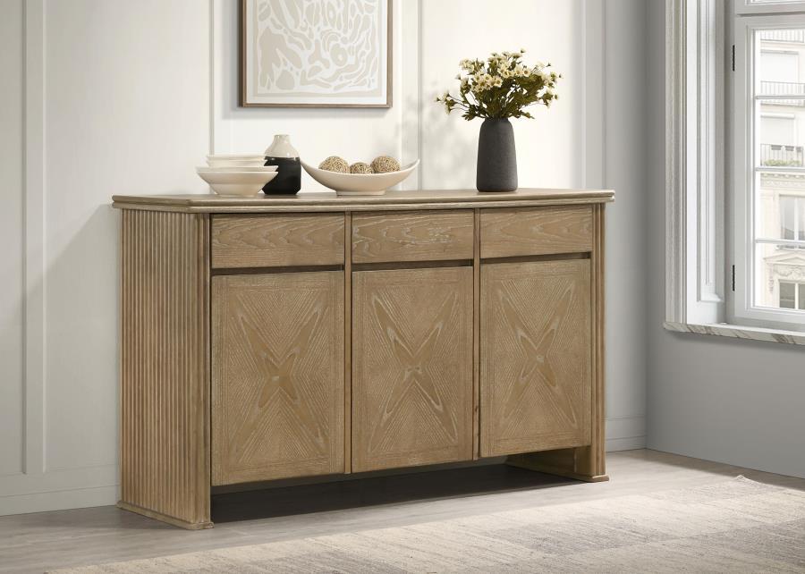 Adina - 2-Door 59" Sideboard Server - Distressed Light Brown