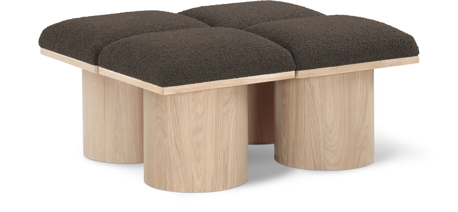 Pavilion - 4 Piece Modular Bench With Natural Base