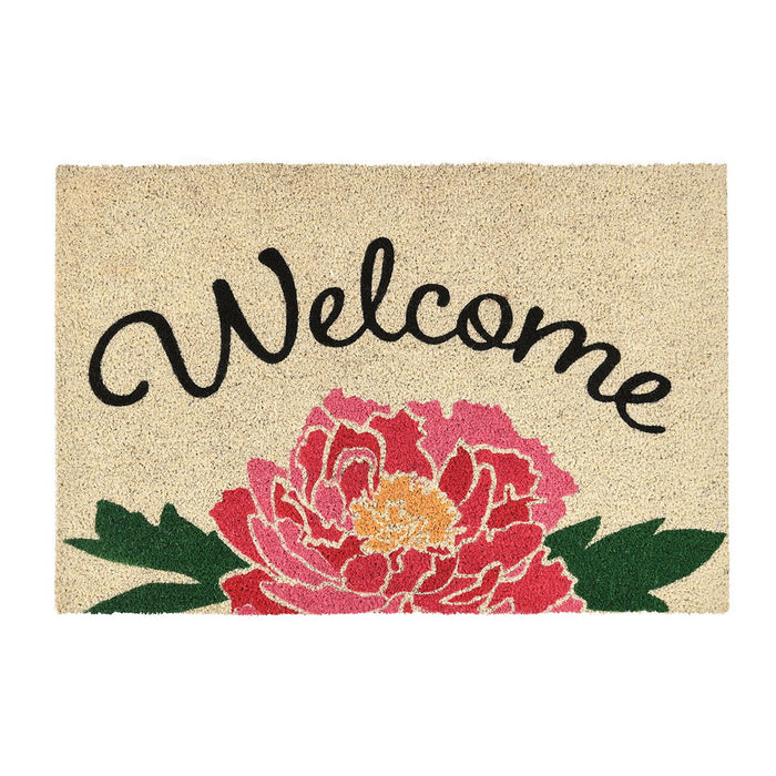 Doormats - Peony Welcome Doormat - Pink Multi/Sand