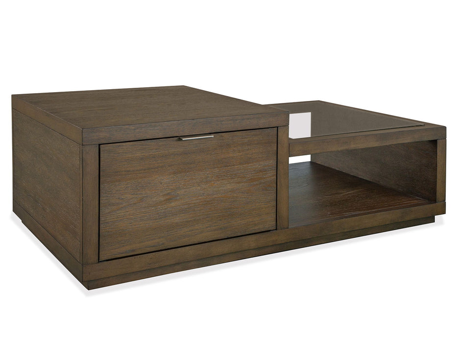 Merrick - Rectangular Cocktail Table With Casters - Homestead Brown