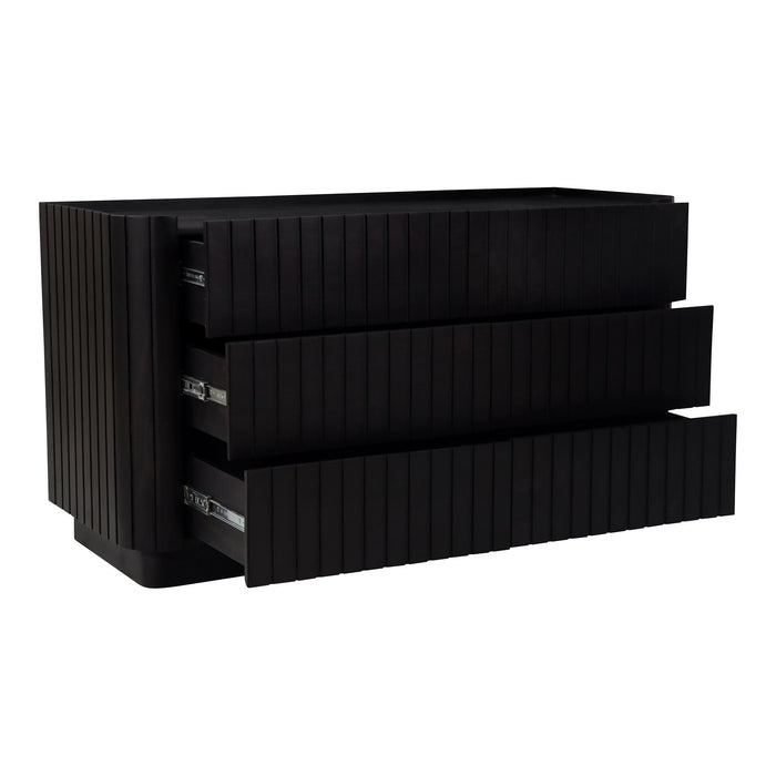 Povera - 6 Drawer Dresser - Black