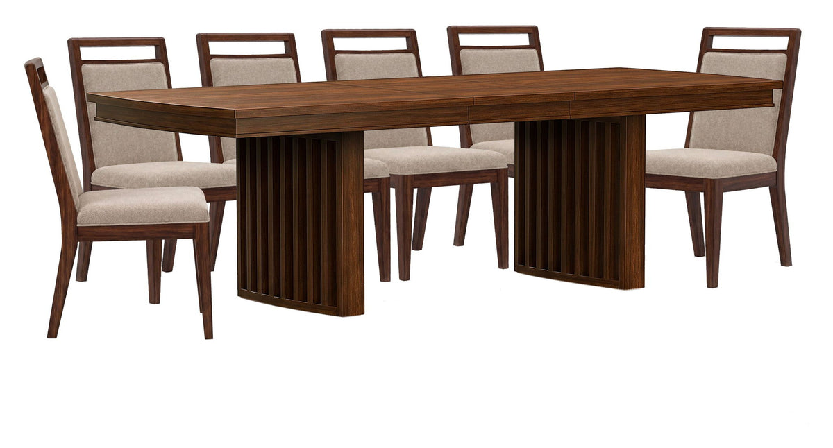 Reena - Extendable Trestle Dining Table Set